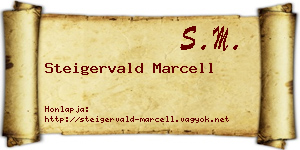 Steigervald Marcell névjegykártya